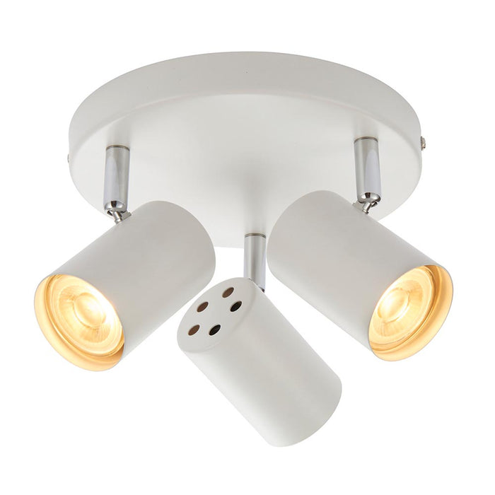 Saxby 73685 Arezzo Triple Plate White GU10 Spotlight