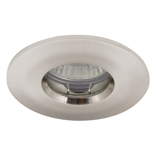 Ansell ABD/SC IP65 MR16/GU10 Die-Cast Bathroom Downlight Satin Chrome