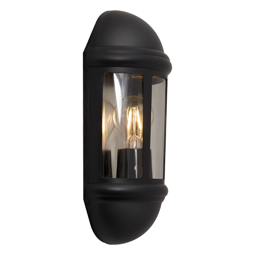 Ansell ALHL/PC/BL 42W Latina Half Lantern with Photocell Black
