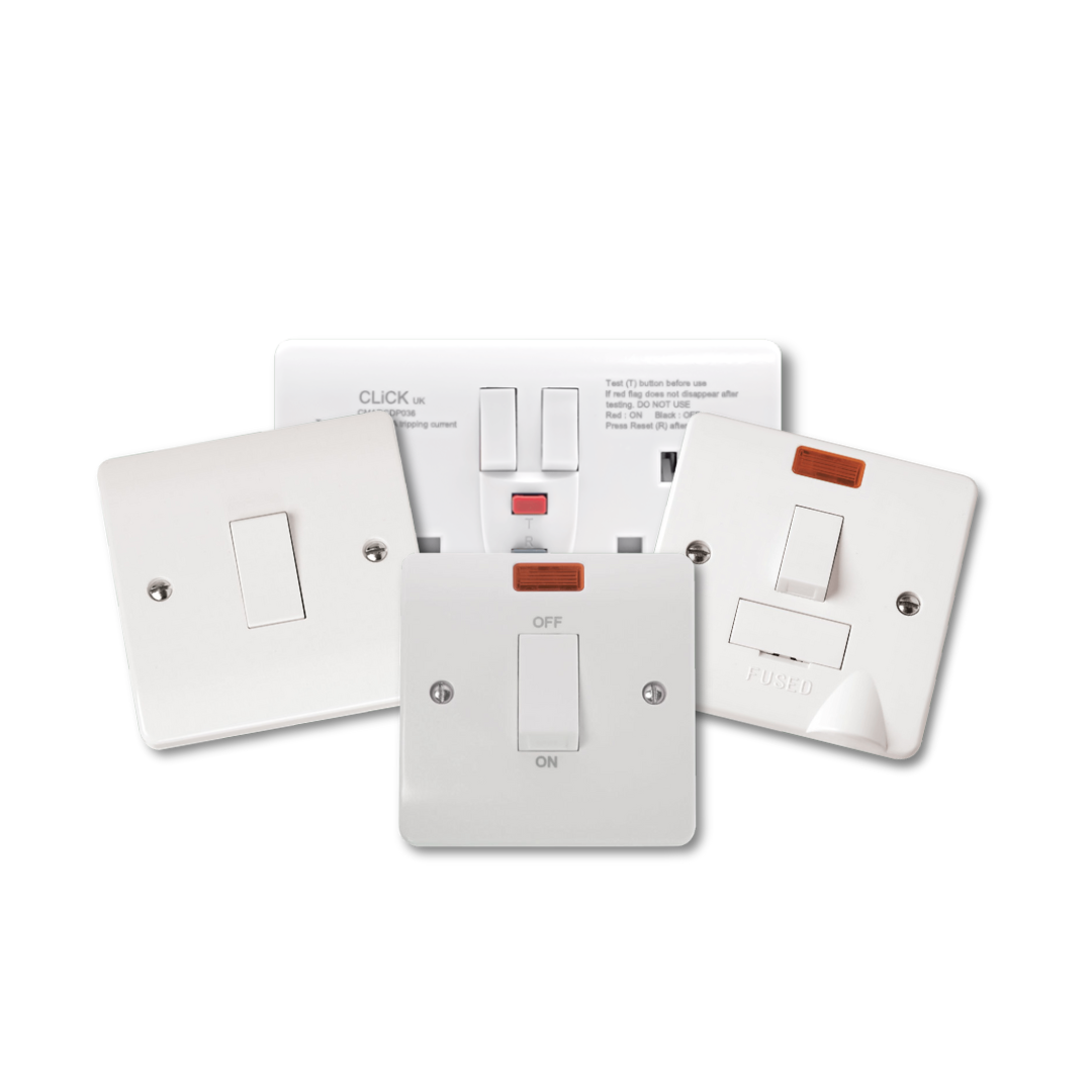 White Electrical Sockets and Switches