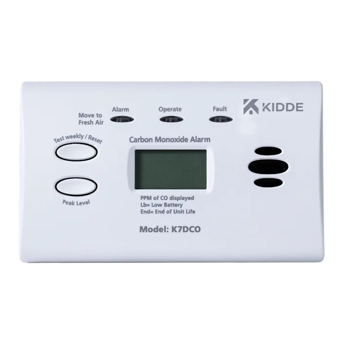 Kidde K7DCO Carbon Monoxide Alarm with Digital Display - 10 Year
