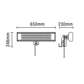 Forum Lighting ZR-32298-BLK Blaze – Wall Mount Patio Heater 1800W