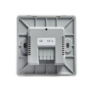 Forum Lighting CUL-45723 2 Gang Integrated electric to kinetic switch- White/Black