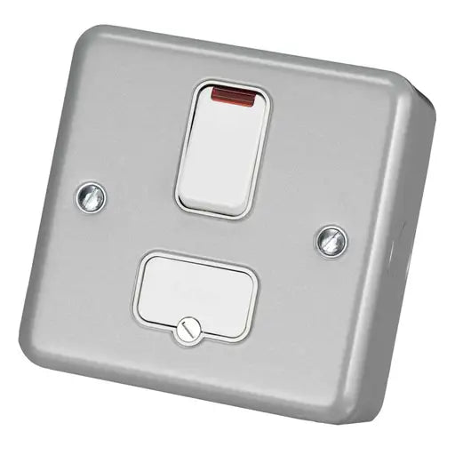 MK Metalclad K962D6ALM 13A DP Switched Fused Spur with Neon Metal Clad