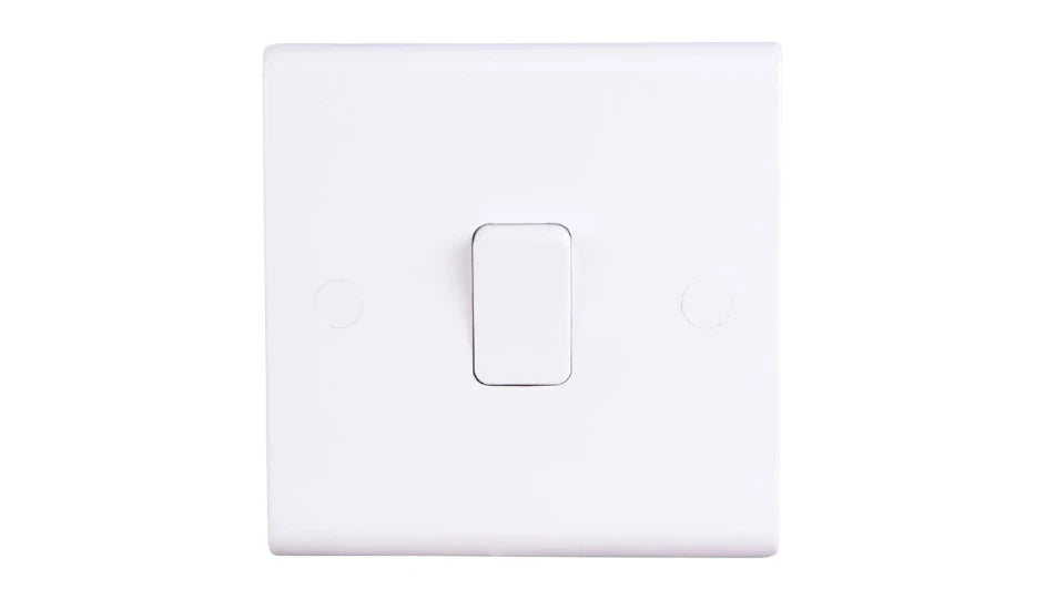 Slimline Rte Switch Deta Slimline S1202 1G 1W 10A White Switch — Electricals Online