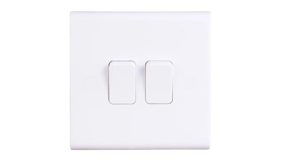 Slimline Rte Switch Deta Slimline S1204 2G 2W 10A White Switch — Electricals Online