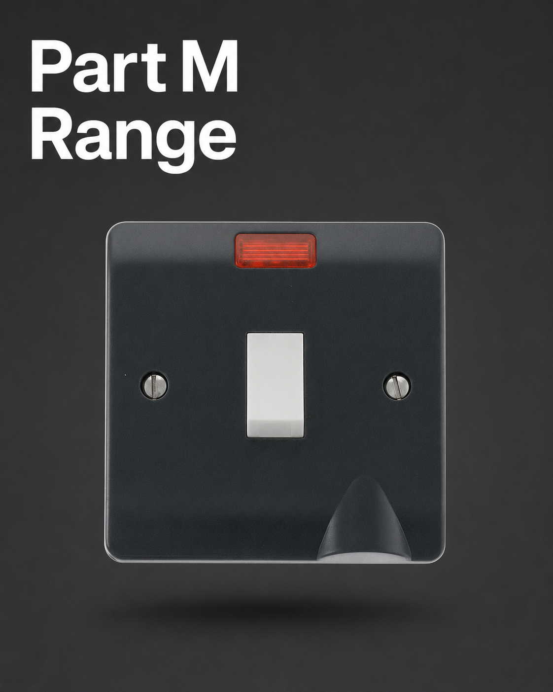 Click Scolmore Part M anthracite grey accessible switches and wiring accessories