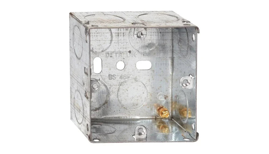 Deta DB167 1G 47mm Flush Metal Back Box — Electricals Online