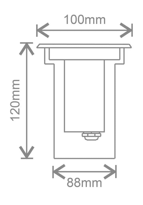 Kosnic KIGL2GU10 Vyne, Inground uplight GU10, max 35W, Steel/Black base