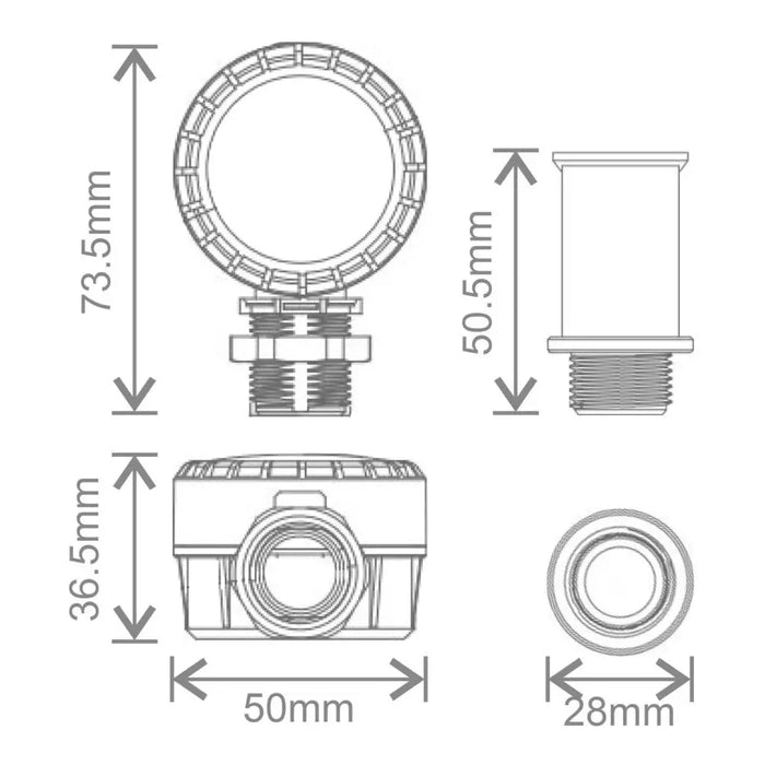 Kosnic MWS-SID M30 Side-mount Microwave Motion ON/OFF Sensor