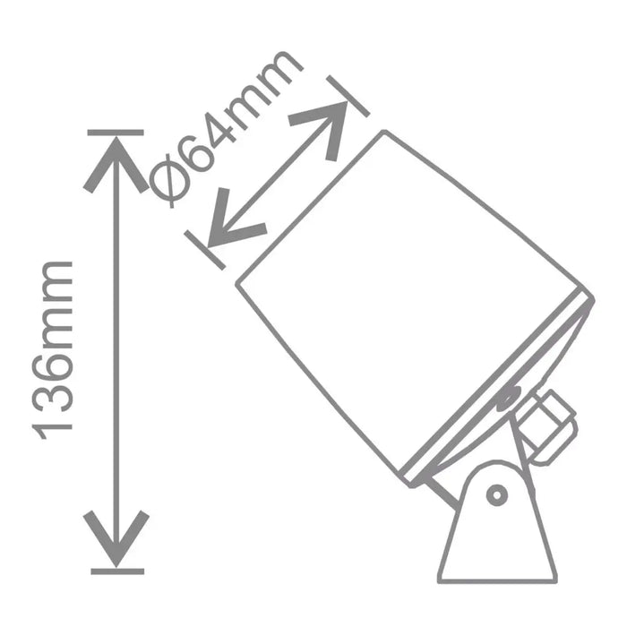Kosnic ELY06-F40-BLK Ely 6W Spot Light Spike & Surface Mounting 4000K Black