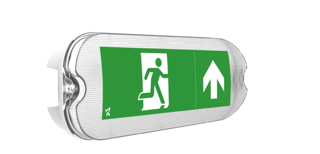 Exit Sign Mini Kosnic MULM01 Mulu Mini Standard IP65 LED Emergency Exit Sign ...