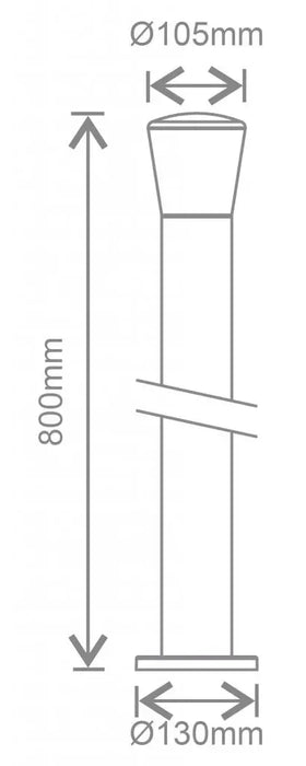 Kosnic ALBP-OPL Albury Bollard ext Light Opal E27 Lamp Holder