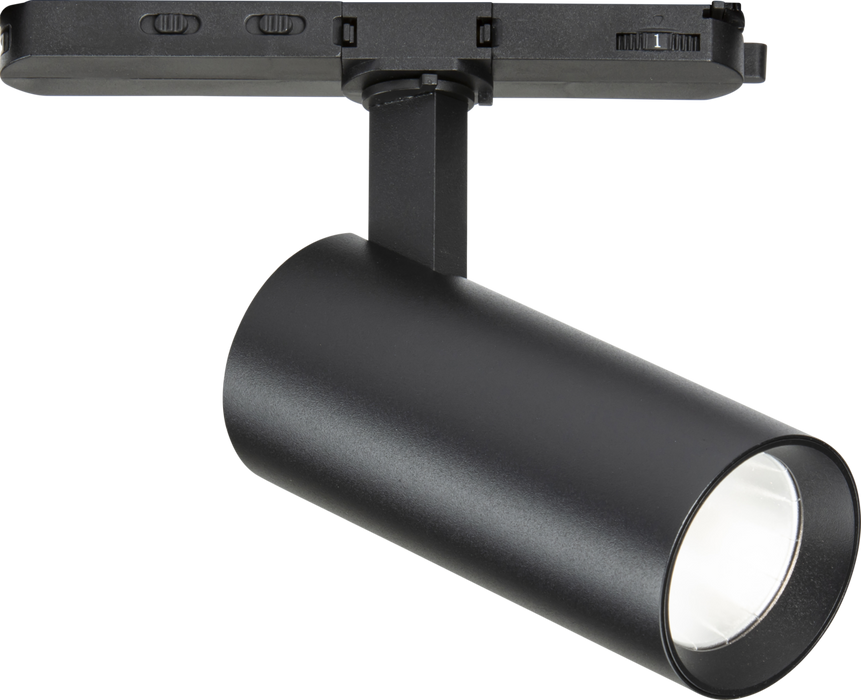 Knightsbridge ATCW15BK Atlas Pro 230V 3-Circuit Track Dimmable Spotlight in Matt Black - 10/12/15W and CCT Adjustable
