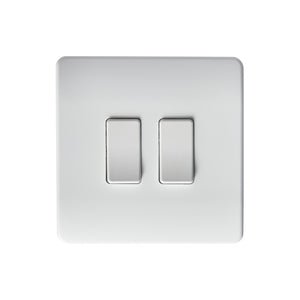 Forum Lighting CUL-45723 2 Gang Integrated electric to kinetic switch- White/Black
