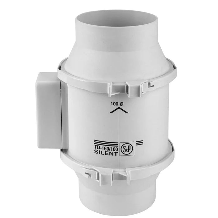 Envirovent  SILMV160/100S Silent MV 160/100 100mm Ultra Quiet In-Line Duct Fans