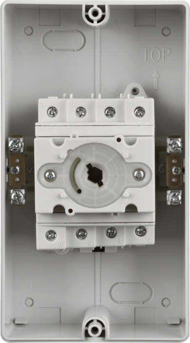 BG CPDC425 DIRECT CURRENT ISOLATOR IP66 PLASTIC WHITE 25A 4 POLE