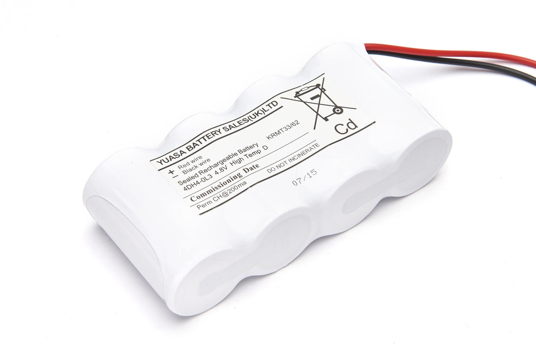 Yuasa 4DH4-0L3 4.8V 4Ah NiCd Emergency Lighting Battery Pack UK