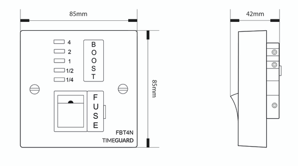Timeguard FBT4N 4 Hour Electronic Boost Timer and Fused Spur