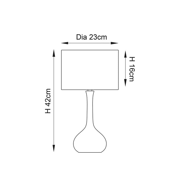 Endon Lighting 61192 Piccadilly Touch Table Light Satin Nickel