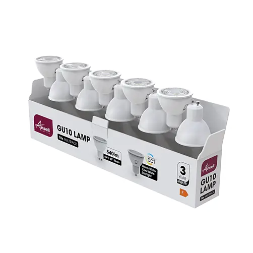 Ansell AGU10/CCT/1 GU10 CCT Lamp - 10 Pack