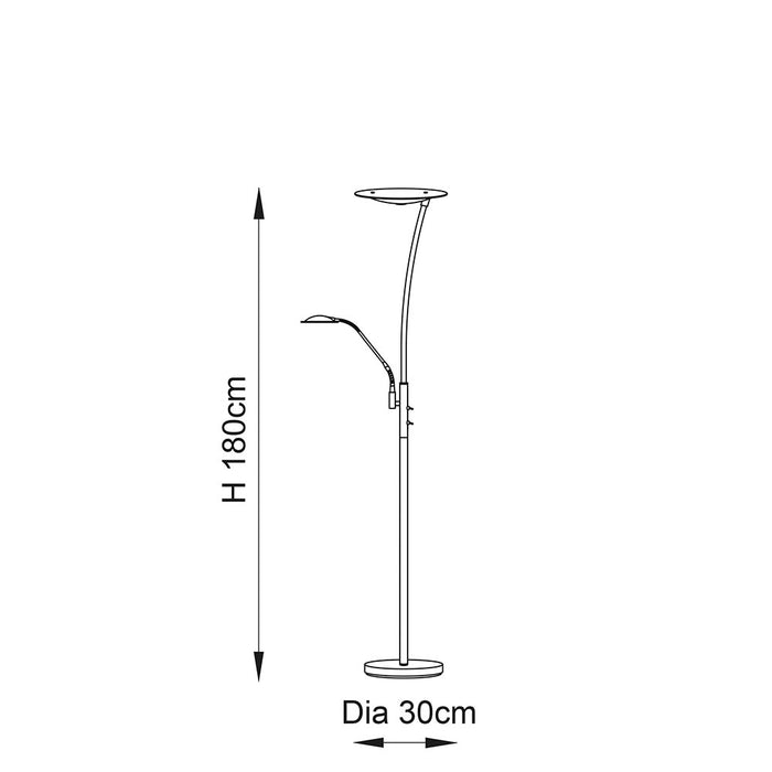 Endon Lighting 73080 Alassio Mother & child task floor lamp