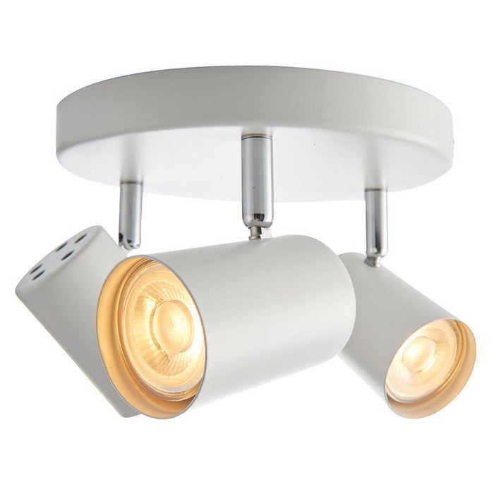 Saxby 73685 Arezzo Triple Plate White GU10 Spotlight