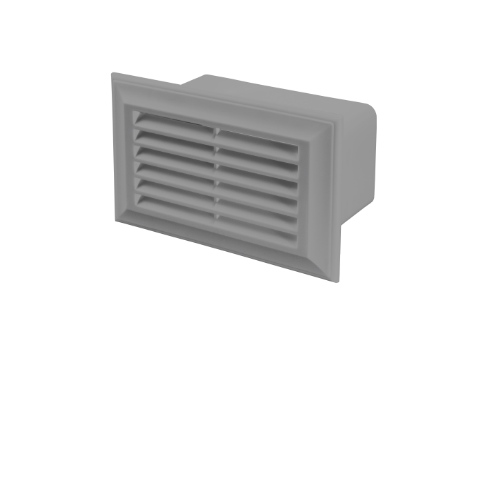 Blauberg DECOR 81X136 GREY Flat Plastic Duct Air Brick - 110x54mm - Grey