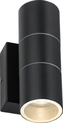 Knightsbridge OWALL02BKP 230V IP54 GU10 Up and Down Wall Light with Photocell Sensor - Black