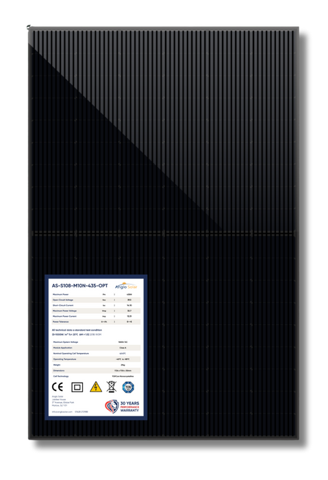 Anglo Solar AS-S108-M10N-435 435W All Black Mono Solar Panel