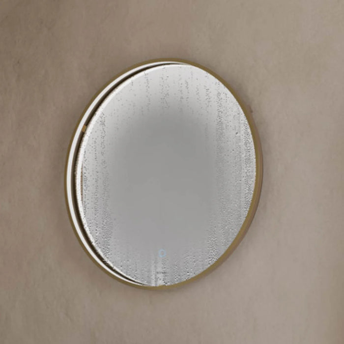 Sensio SE170016T0 Aspect Floating Edge Round Mirror with Colour Changeable LEDs and Touch Sensor - ø800mm - Brass