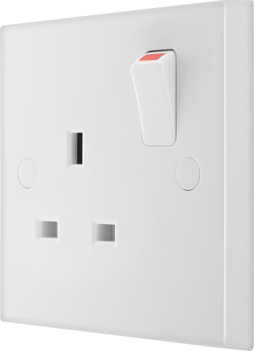 BG 921 -  900 Series White Moulded 13A Single Socket