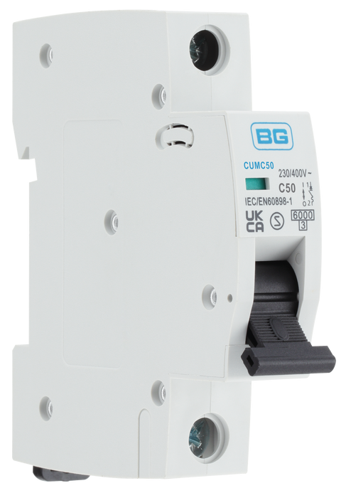 BG CUMC50 Bidirectional 50A, C Curve, MCB, Single Pole, 6kA,1 module