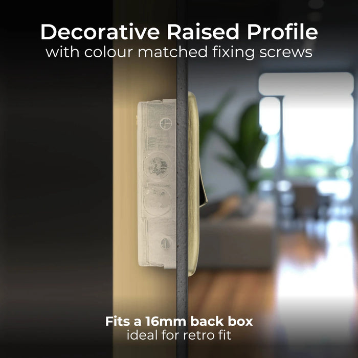 BG NAB12 NEXUS METAL ANTIQUE BRASS SINGLE SWITCH, 20A 16AX 2 WAY