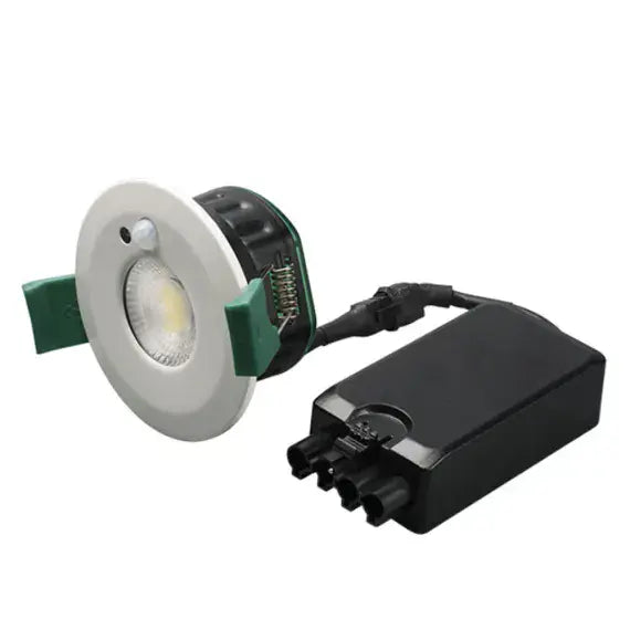 Bell 08188 Firestay 5/7W LED 4CCT Downlight with PIR Sensor - P&P, 60° Beam, White Bezel (4 Pole Lever Plug)