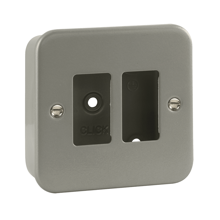 Click Scolmore CL20402 GridPro 2 Gang  Frontplate & Back Box