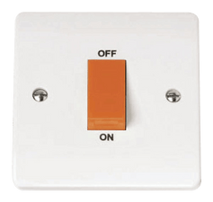 Click Scolmore Mode CMA200 45A 1 Gang Double Pole Plate Switch ...