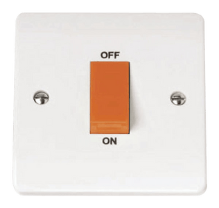 Click Scolmore Mode CMA200 45A 1 Gang Double Pole Plate Switch ...