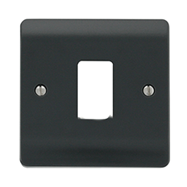 Click Scolmore GridPro CMA20401AG 1 Gang Frontplate Black