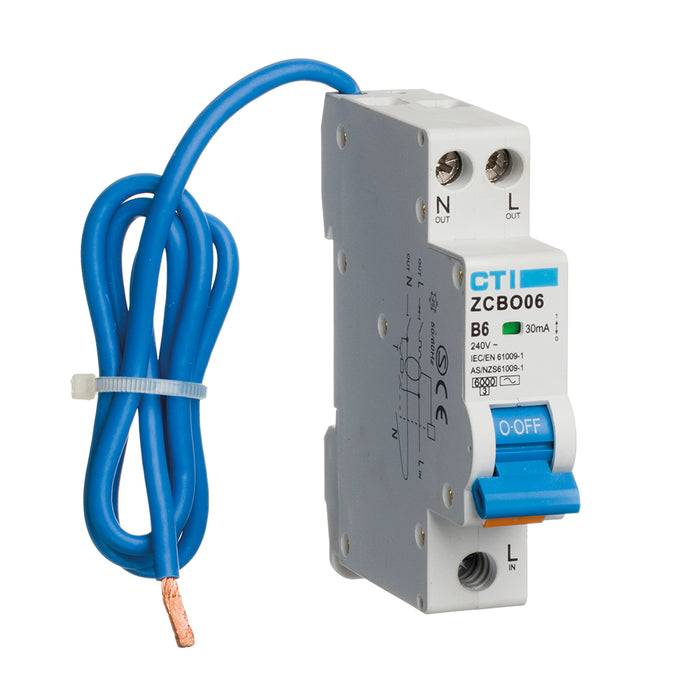 Red Arrow ZCBO6/M/A CTI RCBO – 30mA Type A 6A