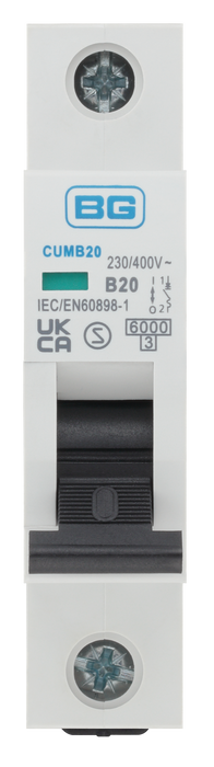 BG CUMB20 Bidirectional 20A, B Curve, MCB, Single Pole, 6kA,1 module