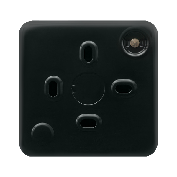 Click Scolmore MCP011BK Metal Clad 10AX 1 Gang 2 Way Plate Switch Black