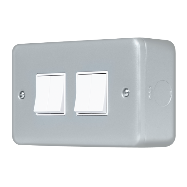 Click Scolmore MCP019 10AX 4 Gang 2 Way Plate Switch
