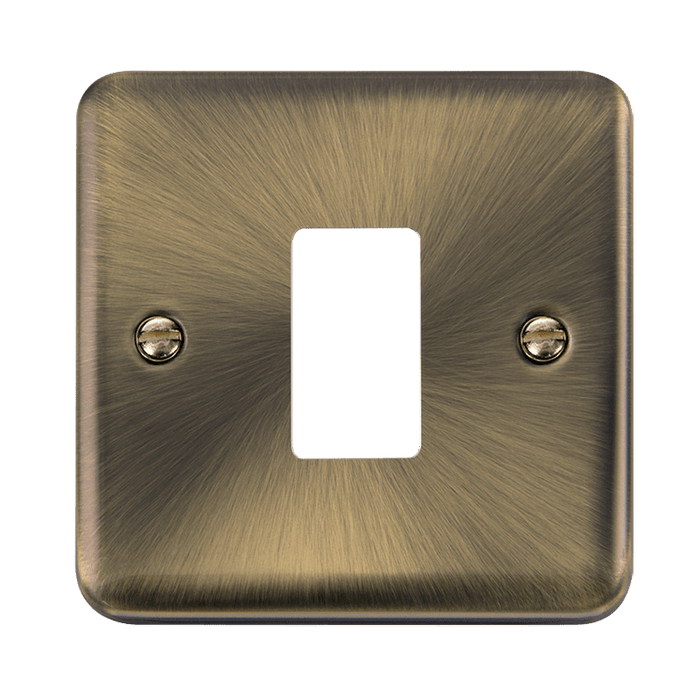 Click Scolmore GridPro DPAB20401 1 Gang Frontplate - Antique Brass
