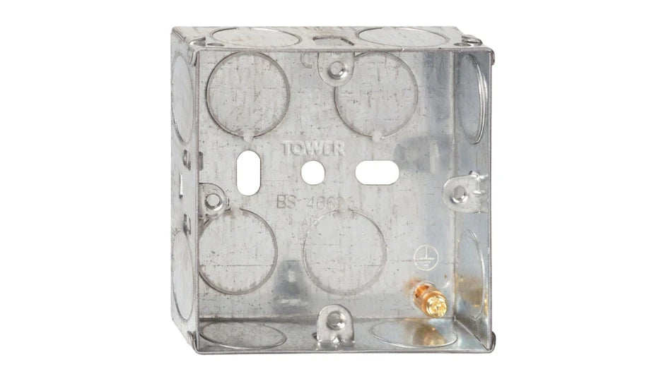 Deta DB162 1G 25mm Flush Metal Back Box