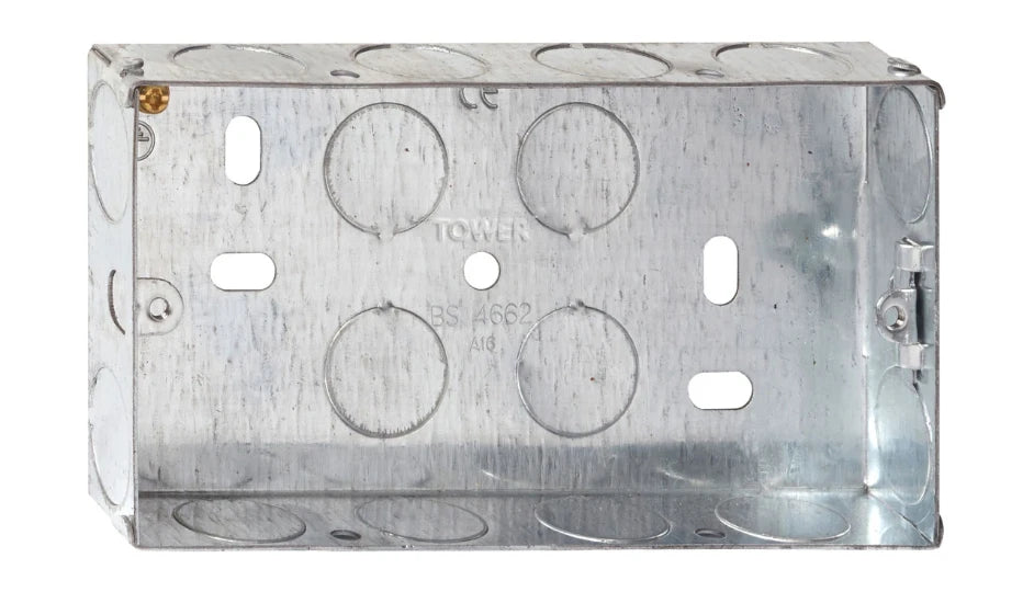 Deta DB163 2G 25mm Flush Metal Back Box