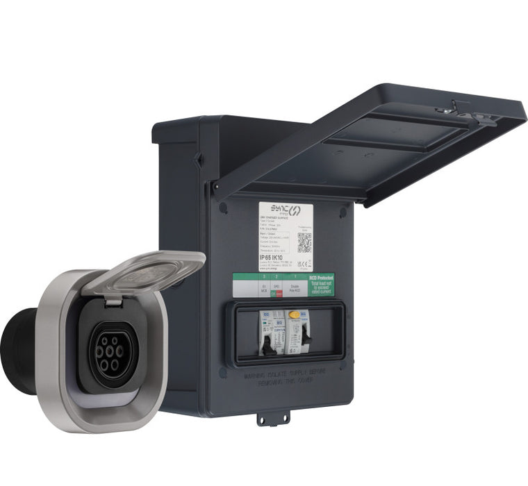 BG Sync Energy EVLS7MS Link Surface Socket EV Charger 7.4kW 32A with Wi-Fi