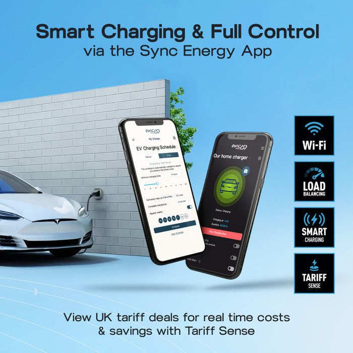 BG Sync Energy EVLS7MS Link Surface Socket EV Charger 7.4kW 32A with Wi-Fi