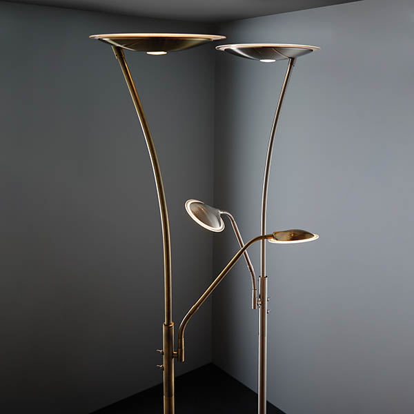 Endon Lighting 73080 Alassio Mother & child task floor lamp