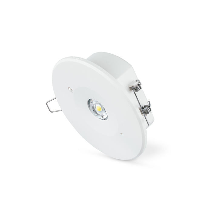 Jcc Round Led Light JCC JC110007 Self-Test Recessed Emergency Downlight 2W 6000K IP20 UK ...